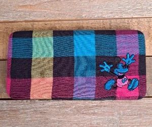 Walt Disney World Disneyland Resort Mickey Mouse karierte Geldbörse mit Druckknopf - Bild 1 von 5
