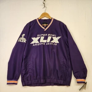Superbowl XLIX 2015 Stitched Windbreaker/Jacket Size L NFL football AZ GIII NWT - Picture 1 of 11