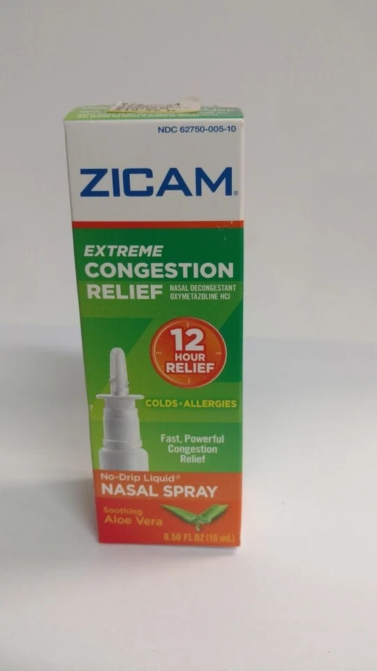 PACK de 5 spray nasal sin goteo Zicam Extreme para aliviar la congestión, aloe vera, 0,5 fl oz Foto 1 de 1