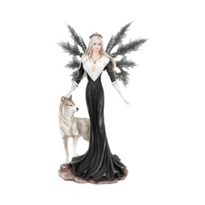 Nemesis Now Dark Aura Fairy With Her Grey Wolf Companion 24 cm - Imagen 1 de 5