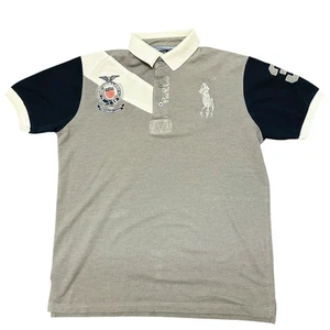 Polo Ralph Lauren Big Pony Crest Polo Size XL Grey Embroidered Riders Club - Picture 1 of 12