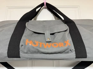 Hotworx Estera Toalla Gimnasio Bolso de Hombro Lona Yoga Equipaje de Mano Bolso Gris Solo - Imagen 1 de 6