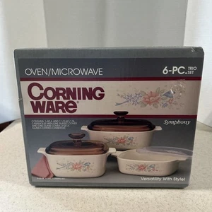 CORNING WARE # A-33-8 " SYMPHONY " TRIO SET 6 PC. NEW 1990 - Picture 1 of 11