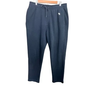 Abercrombie Fitch Sweatpants Soft A&F Fleece Jogger Black Drawstring Size XL - Picture 1 of 12