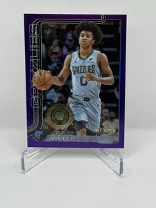 2025-26 Topps #183 Jaylen Wells Purple Rainbow #073/250 Memphis Grizzlies - Imagen 1 de 2