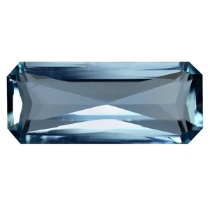 2.48 ct Excellent Octagon Cut (13.60 x 5.73 mm) Brazil Blue Natural Aquamarine - Picture 1 of 2