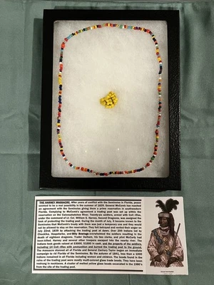 Collar de cuentas Seminole Trade de "La masacre de Harney". Foto 1 de 3