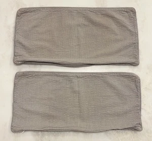 2 Pottery Barn grau Inlett Streifen Lendenkissenbezug rechteckig 10 1/2 x 22 1/2 - Bild 1 von 10
