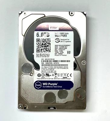 6TB Sata 3.5" WD Purple WD60PURX - WD60PURZ - Image 1 of 4