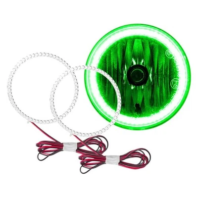LED Fog Lights Halo Ring Lights Green For 2005-2010 Chrysler 300C Foto 1 de 4