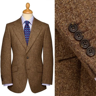 Trajes de negocios para hombre calce regular muesca solapa ropa exterior trabajo informal de un solo pecho Foto 1 de 4