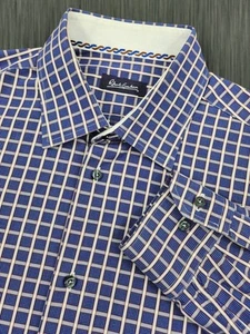 Robert Graham Men's XL (42) Blue Plaid Long Sleeve Button Up Shirt - Picture 1 of 5