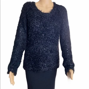 Relativity Black Long Sleeved Sweater Size M NWT - Picture 1 of 5