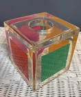 Y2K Kitschy Tissue Holder Color Block Cosmo Lucite  Retro 90s  Bathroom Acrylic