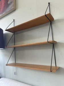 Mid Century Wall Shelf Vintage Retro String Shelving 1960s - Picture 1 of 2