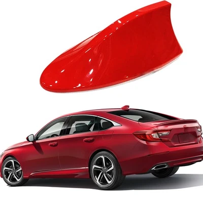 Capa antena aérea barbatana de tubarão vermelha sinal AM/FM rádio teto Honda Accord - Imagem 1 de 4