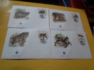 Portugal 1988 Wwf Lince 4 FDC Sobres de Primer Día - Imagen 1 de 1