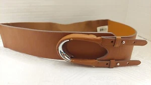 Ralph Lauren Equestrian Belt Tan Womens Med Stretch 2.25" Wide Preppy Old Money - Foto 1 di 10