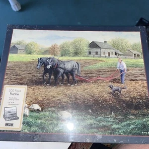Lang Jigsaw Puzzle Land Provides 500 Pieces 18" x 24" New Sealed Farmer Farm - Picture 1 of 5