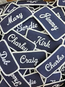 Lot Of 100 ~ Embroidered Vintage Name Tag Patch Sew-on, Work Shirt Uniform NOS - Picture 1 of 7