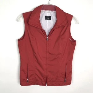 Bogner Womens Red Lightweight Full Zip Athletic Outdoor Vest Packable Size US 10 - Picture 1 of 13