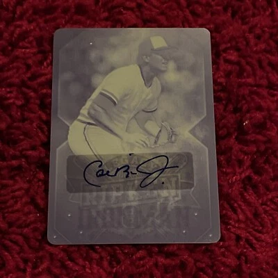 2014 Leaf Ripken Legacy Cal Ripken Jr Auto Yellow Printing Plate 1/1 The Ironman - Image 1 of 3