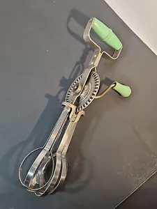 VINTAGE GRÜNER GRIFF BLAU WIRBEL EDELSTAHL KÜCHE SCHLAGEN HANDMIXER Vintage Gc - Bild 1 von 16