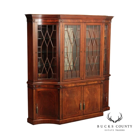 Henredon Regency Style Mahogany Breakfront China Cabinet Cover