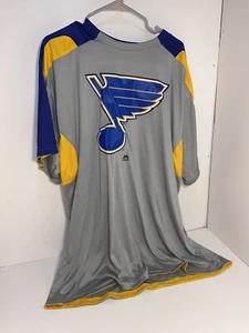 Men's Majestic St. Louis Blues Gray Performance Shirt XL - Picture 1 of 3