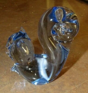 Vintage Squirrel Blue Glass Figurine Figure  - Picture 1 of 1