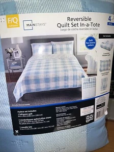 Reversible Quilt Set In-a-Tote Full/Queen - Picture 1 of 4