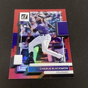 2022 Panini Donruss HOLO RED Charlie Blackmon #98 Parallel Card Colorado Rockies