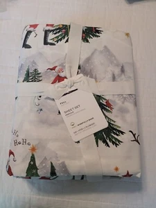 Pottery Barn Jolly Santa Laken Set volle Größe neu wie abgebildet! - Bild 1 von 6