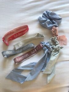 NEW NWOT Bundle 8 Lululemon Scrunchies & Headbands Multicolor Pink Blue Blush G