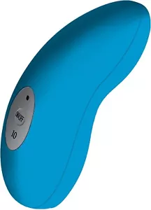Fuzu Velvet Vibrating Palm Massager Neon Blue - Picture 1 of 5