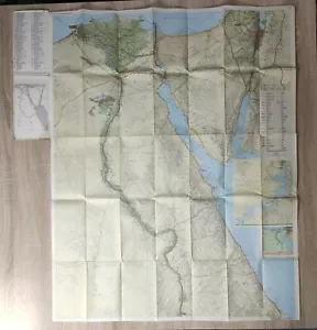 Egypt Map Maps Atlas Cairo 1980 خريطة مصر القاهرة خريطه الطرق خرائط خارطة - Picture 1 of 24