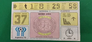 Ticket Eintrittskarte WM World Cup 78 Brasilien-Italien #37 third place - Bild 1 von 2