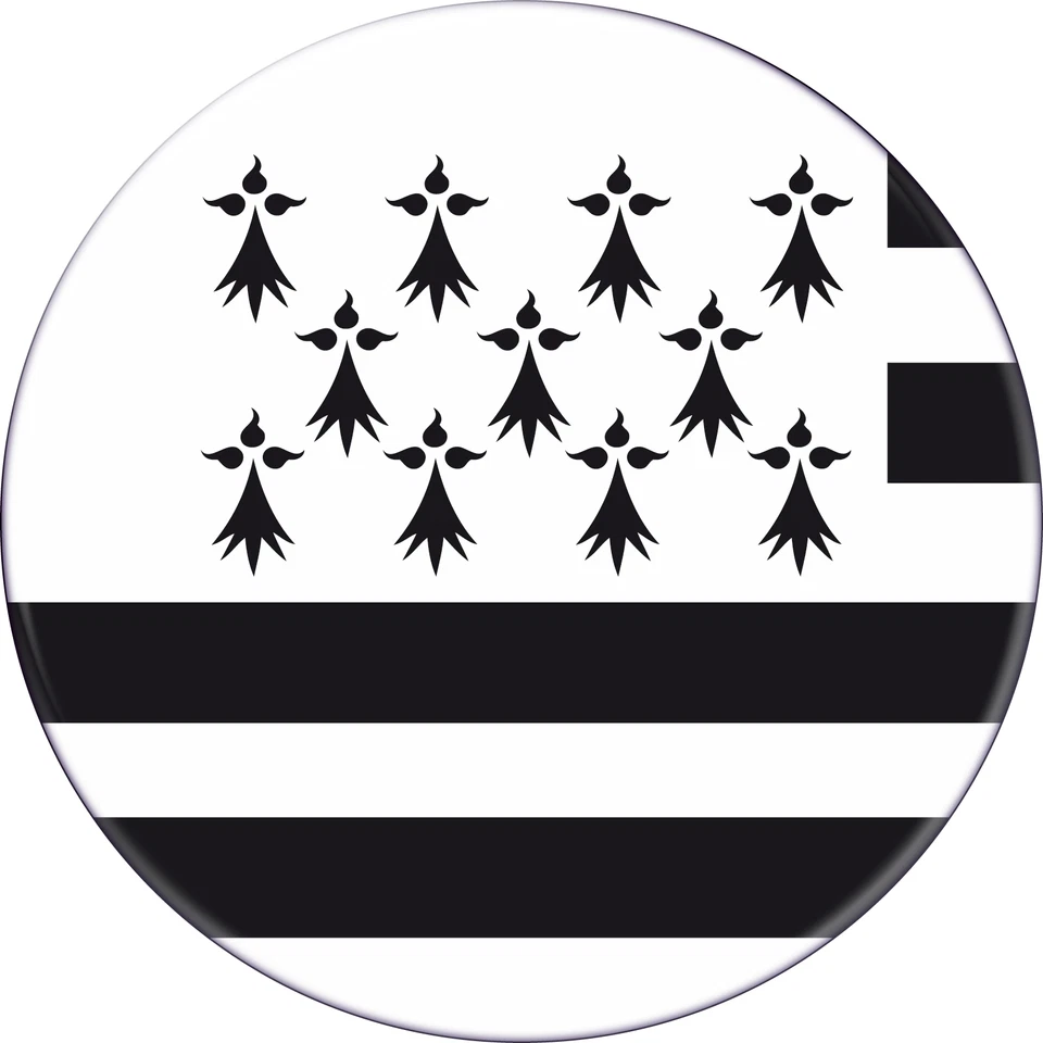 5 x sticker 5cm auto moto velo valise pc portable drapeau Rond Bretagne - Photo 1/1