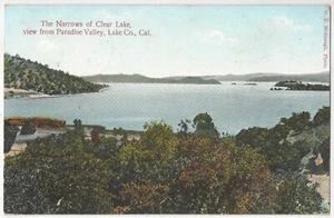 1909 Narrows of Clear Lake, California from Paradise Valley - Lake County - Picture 1 of 2