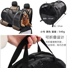 1x Foldable Car Rear Seat Pet Tent Cylindrical Dog Cat Puppy Carrier Bag Black
