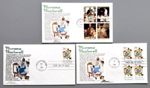 #2839-40 Norman Rockwell FDC's 1994 Stockbridge, MA Cachets signed G Bell - Picture 1 of 4