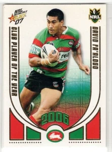 π₯2007 NRL SELECT INVINCIBLE NRL CLUB PLAYER OF THE YEAR DAVID FA'ALOGO CP12 π₯ - Picture 1 of 1