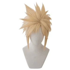 Final Fantasy Cloud Strife Cosplay Wig Heat Resistant Synthetic Hair Party Props - Picture 1 of 2