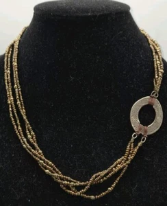 Retired Silpada Choker Necklace Adjustable 925 Sterling Hammered Pendant... - Picture 1 of 4