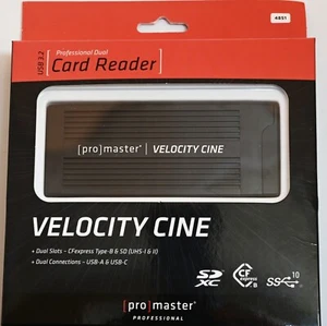 Promaster Velocity CINE Dual Card Reader - CFexpress Type B & SD - Picture 1 of 2