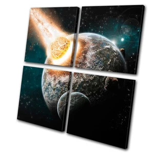 Lona Obras de Arte Impresión Imagen Pared Astronomía Fantasía Planetas Ciencia Estrellas Espaciales - Imagen 1 de 1