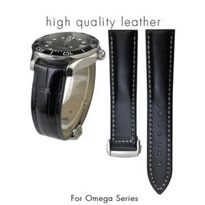 Echtleder Armband passend für Omega Speedmaster Seamaster De Ville Serie - Bild 1 von 33