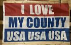 I Love My Country Flag FREE USA SHIP United States Man Cave Beer Sign 3x5’