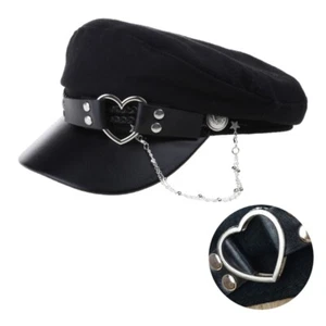 Y2K Girls Beret Cap Female Fashion Headwear Octagonal Cap with Tassel Chains - Picture 1 of 9