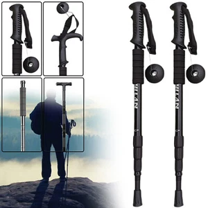 Wandern Taktischer Stock Gehstab Outdoor Multitool Trekkingstock zusammenklappbar - Bild 1 von 25